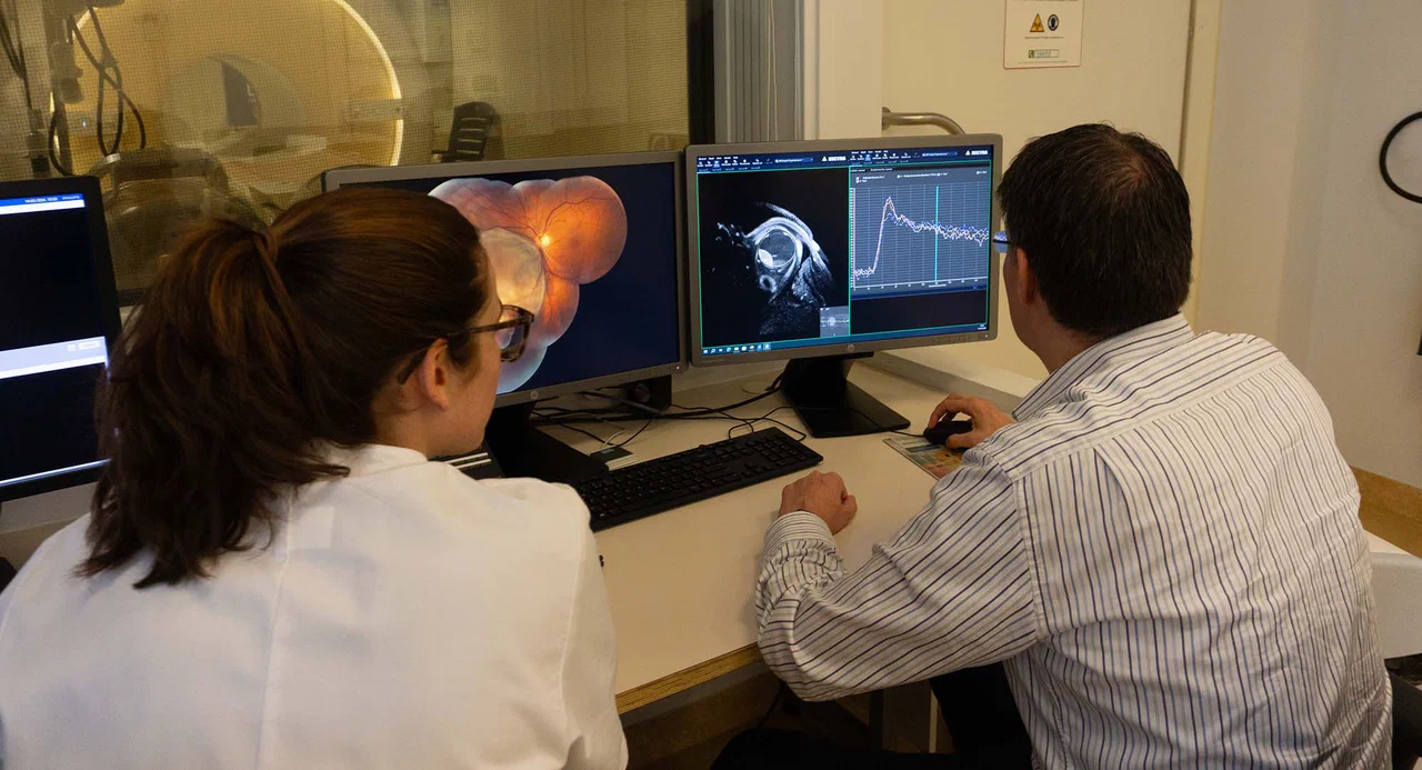 High-resolution MRI scan of an eye tumour at Leiden UMC